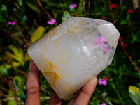 Polished Window Quartz Crystals x 3 From Madagascar