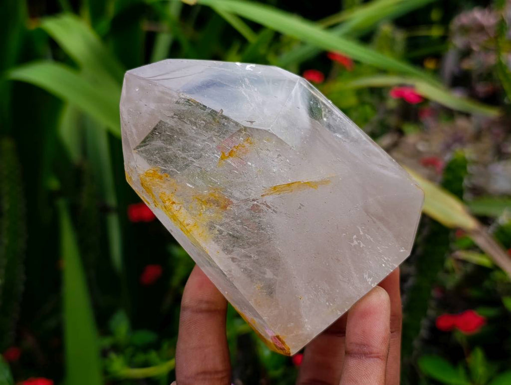 Polished Window Quartz Crystals x 3 From Madagascar - Toprock Gemstones and Minerals 