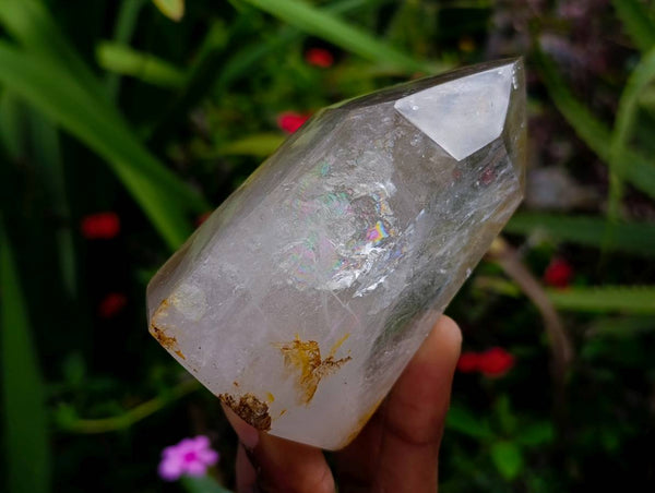 Polished Window Quartz Crystals x 3 From Madagascar