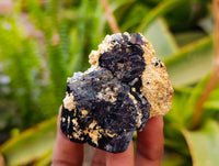 Natural Schorl Black Tourmaline with Smokey Quartz x 6 From Erongo, Namibia