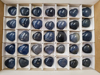 Polished Lazulite Hearts x 35 From Madagascar