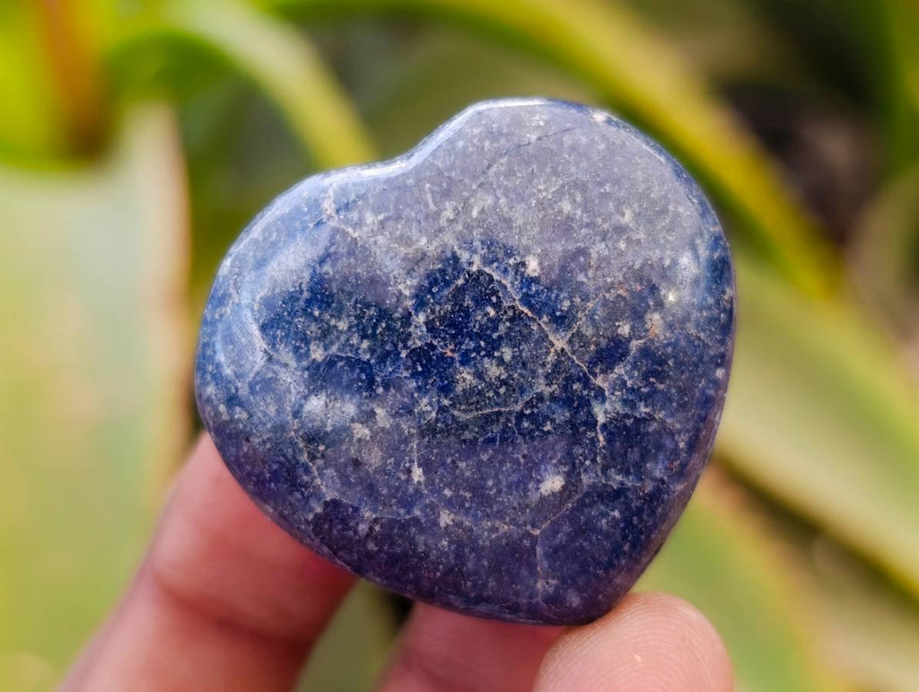Polished Lazulite Hearts x 35 From Madagascar - Toprock Gemstones and Minerals 