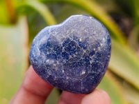 Polished Lazulite Hearts x 35 From Madagascar