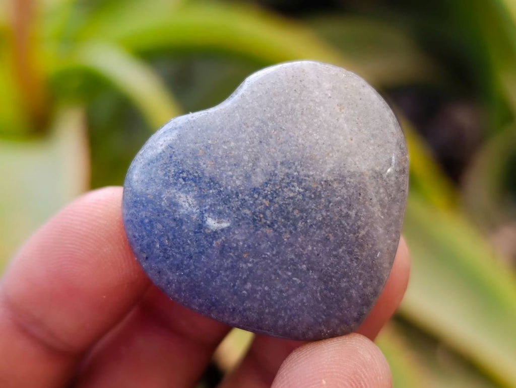 Polished Lazulite Hearts x 35 From Madagascar - Toprock Gemstones and Minerals 