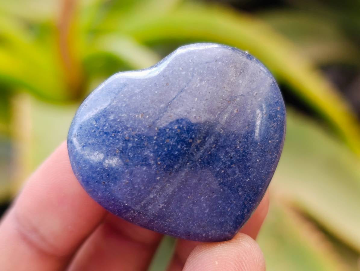 Polished Lazulite Hearts x 35 From Madagascar - Toprock Gemstones and Minerals 