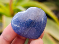 Polished Lazulite Hearts x 35 From Madagascar