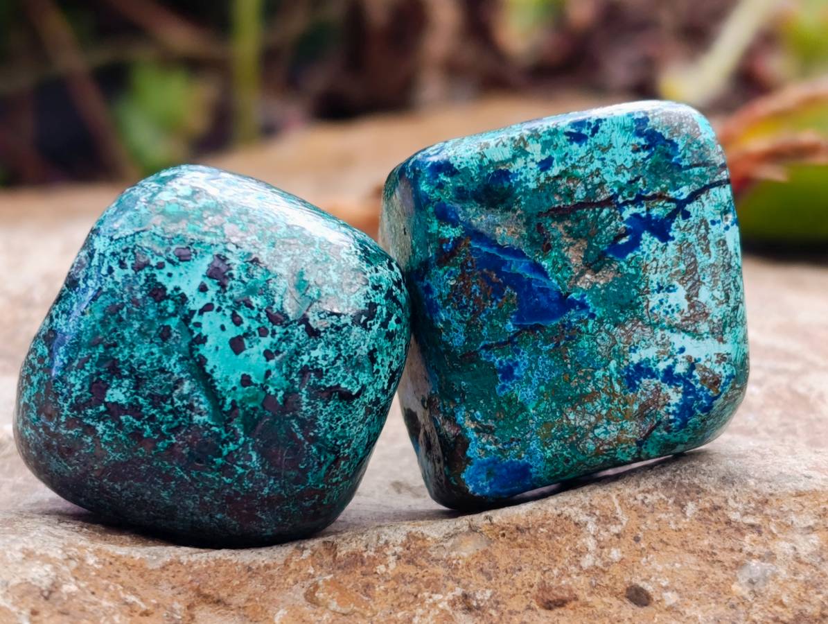 Polished Shattuckite Free Forms x 35 From Congo - Toprock Gemstones and Minerals 