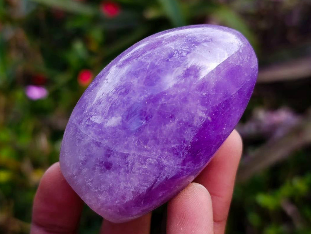 Polished Purple Chevron Amethyst Standing Free Form x 6 from Ankazobe, Madagascar - Toprock Gemstones and Minerals 