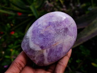 Polished Purple Chevron Amethyst Standing Free Form x 6 from Ankazobe, Madagascar
