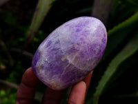 Polished Purple Chevron Amethyst Standing Free Form x 6 from Ankazobe, Madagascar