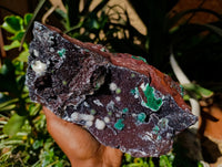 Natural Silky Ball Malachite and Drusy Quartz On Dolomite Matrix Specimen x 1 From Mindingi Mine, Kambove, Congo