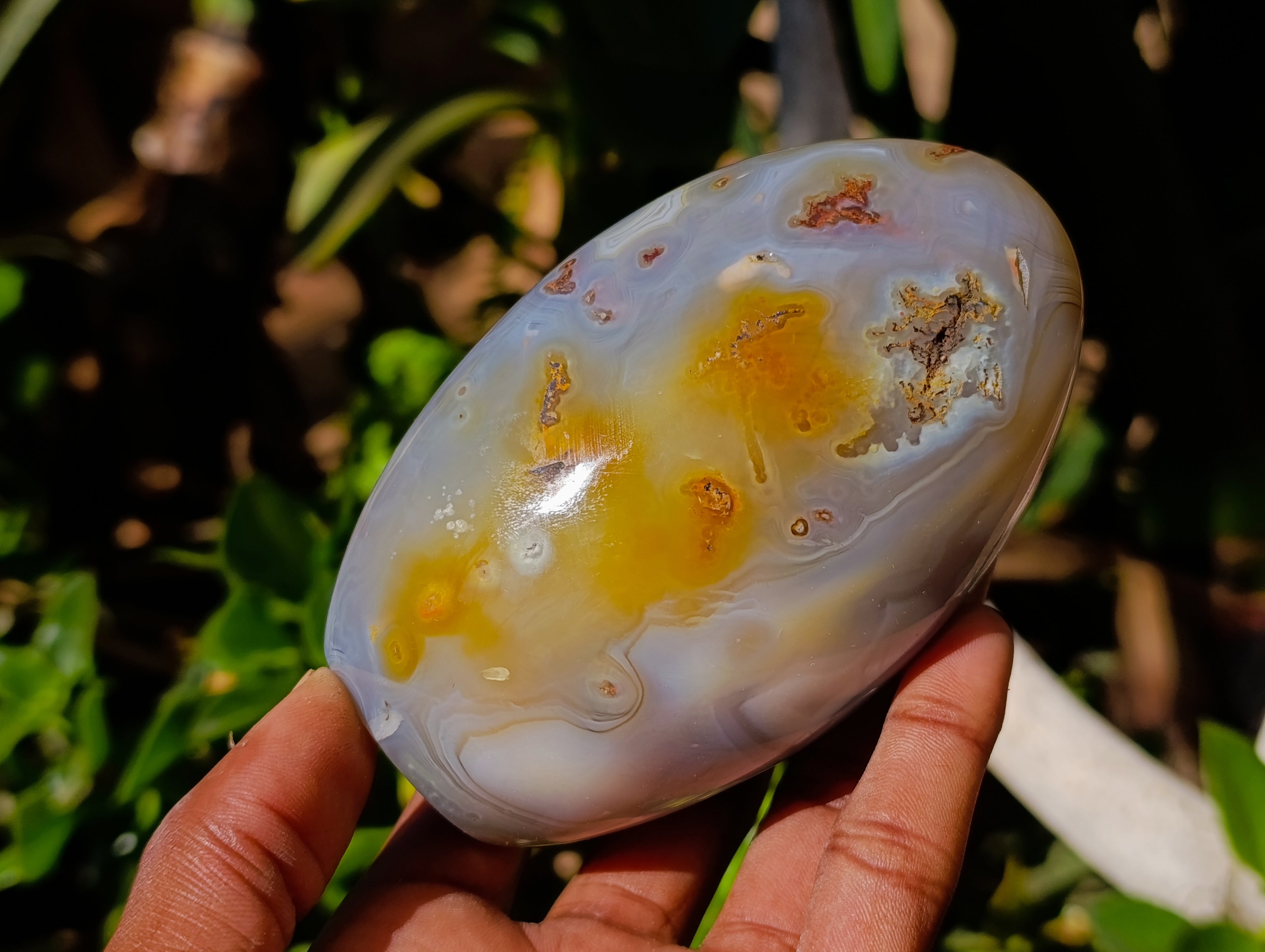 Polished Dendritic Agate Standing Free Forms x 4 From Madagascar - Toprock Gemstones and Minerals 