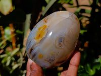 Polished Dendritic Agate Standing Free Forms x 4 From Madagascar