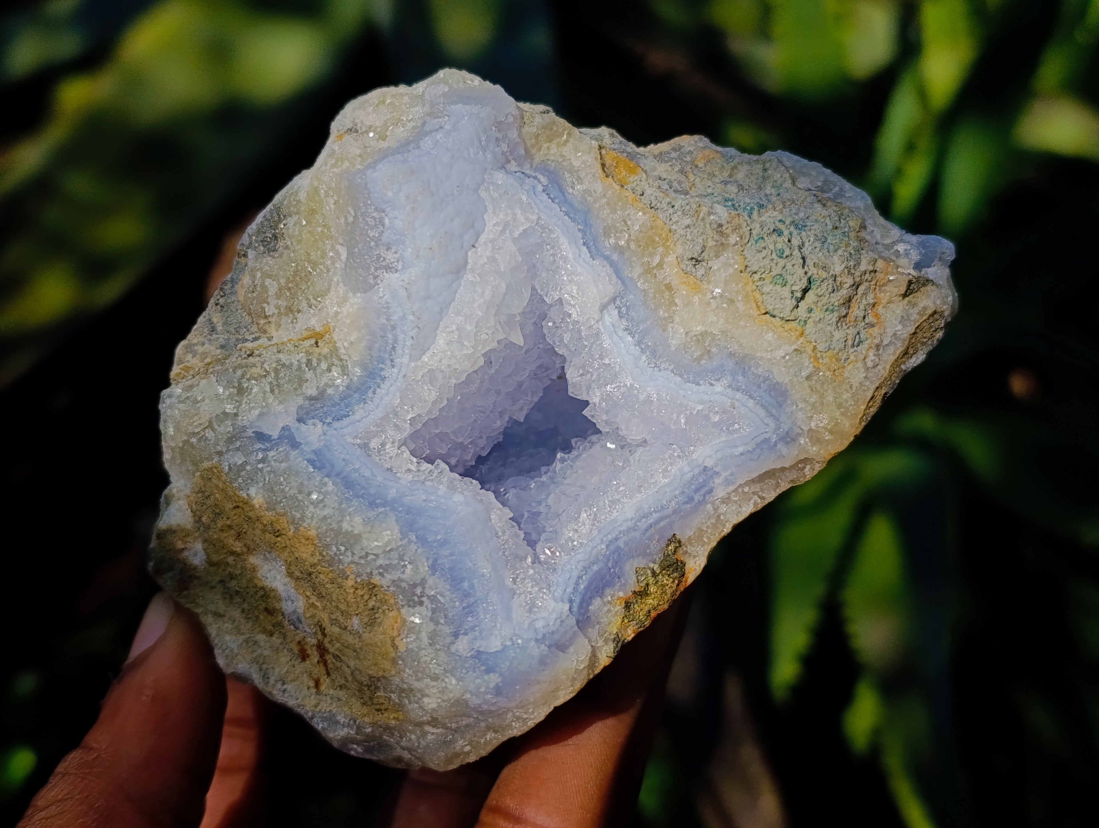 Natural Blue Lace Agate Geode Specimens x 6 From Nsanje, Malawi - Toprock Gemstones and Minerals 