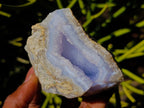 Natural Blue Lace Agate Geode Specimens x 6 From Nsanje, Malawi - Toprock Gemstones and Minerals 