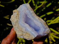 Natural Blue Lace Agate Geode Specimens x 6 From Nsanje, Malawi
