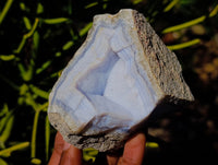 Natural Blue Lace Agate Geode Specimens x 6 From Nsanje, Malawi