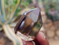 Polished Smokey Wispy Phantom Quartz Crystals x 12 From Anzojorabe, Madagascar