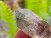 Polished Smokey Wispy Phantom Quartz Crystals x 12 From Anzojorabe, Madagascar