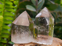 Polished Smokey Wispy Phantom Quartz Crystals x 12 From Anzojorabe, Madagascar