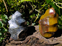 Polished Ocean Jasper Flames x 2 From Madagascar