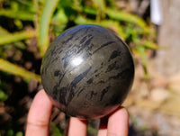 Polished Basalt Pharaoh Stone Spheres x 2 From Iron Duke Mine, Zimbabwe
