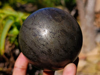 Polished Basalt Pharaoh Stone Spheres x 2 From Iron Duke Mine, Zimbabwe