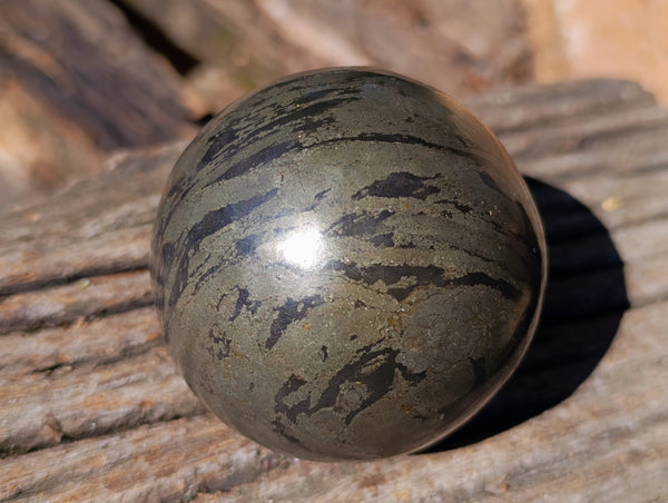 Polished Basalt Pharaoh Stone Spheres x 2 From Iron Duke Mine, Zimbabwe
