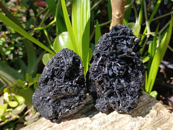 Natural Schorl Black Tourmaline Specimens x 3 From Erongo, Namibia
