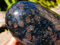 Polished Blue Iolite, Water Sapphire Standing Free Form And Point x 2 From Madagascar