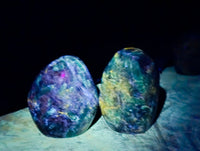 Polished Emerald Mica 'Mutokolite' Standing Free Forms x 5 From Mutoko, Zimbabwe