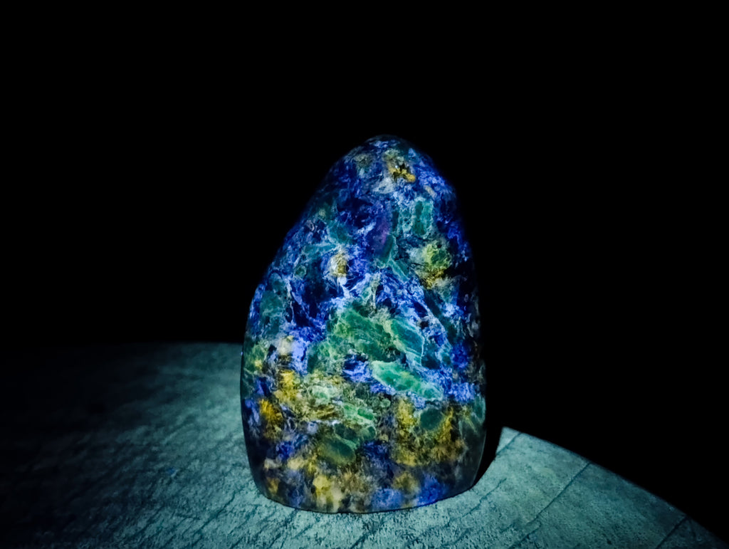 Polished Emerald Mica 'Mutokolite' Standing Free Forms x 5 From Mutoko, Zimbabwe - Toprock Gemstones and Minerals 