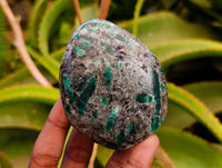 Polished Emerald Mica 'Mutokolite' Standing Free Forms x 5 From Mutoko, Zimbabwe