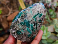 Polished Emerald Mica 'Mutokolite' Standing Free Forms x 5 From Mutoko, Zimbabwe