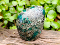 Polished Emerald Mica 'Mutokolite' Standing Free Forms x 5 From Mutoko, Zimbabwe
