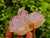 Natural Spirit Amethyst Quartz Clusters And One Limonite Yellow White Cluster x 6 From Boekenhouthoek, South Africa