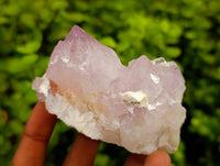 Natural Spirit Amethyst Quartz Clusters And One Limonite Yellow White Cluster x 6 From Boekenhouthoek, South Africa
