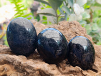 Polished Black Tourmaline Galets x 12 From Madagascar