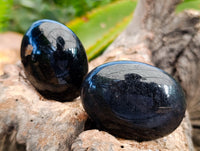 Polished Black Tourmaline Galets x 12 From Madagascar