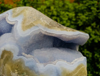 Polished Blue Lace Agate Geode Standing Free Form x 1 From Nsanje, Malawi