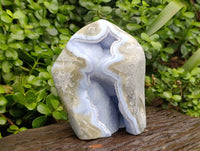 Polished Blue Lace Agate Geode Standing Free Form x 1 From Nsanje, Malawi