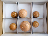 Polished Runestone Feldspar Spheres x 6 From Zimbabwe