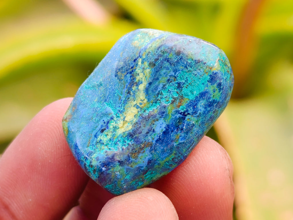 Polished Azurite And Flower Banded Malachite Free Forms x 70 From Congo - Toprock Gemstones and Minerals 