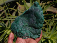 Natural Chatoyant Botryoidal Crystalline Malachite Specimens x 2 From Congo
