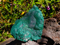 Natural Chatoyant Botryoidal Crystalline Malachite Specimens x 2 From Congo