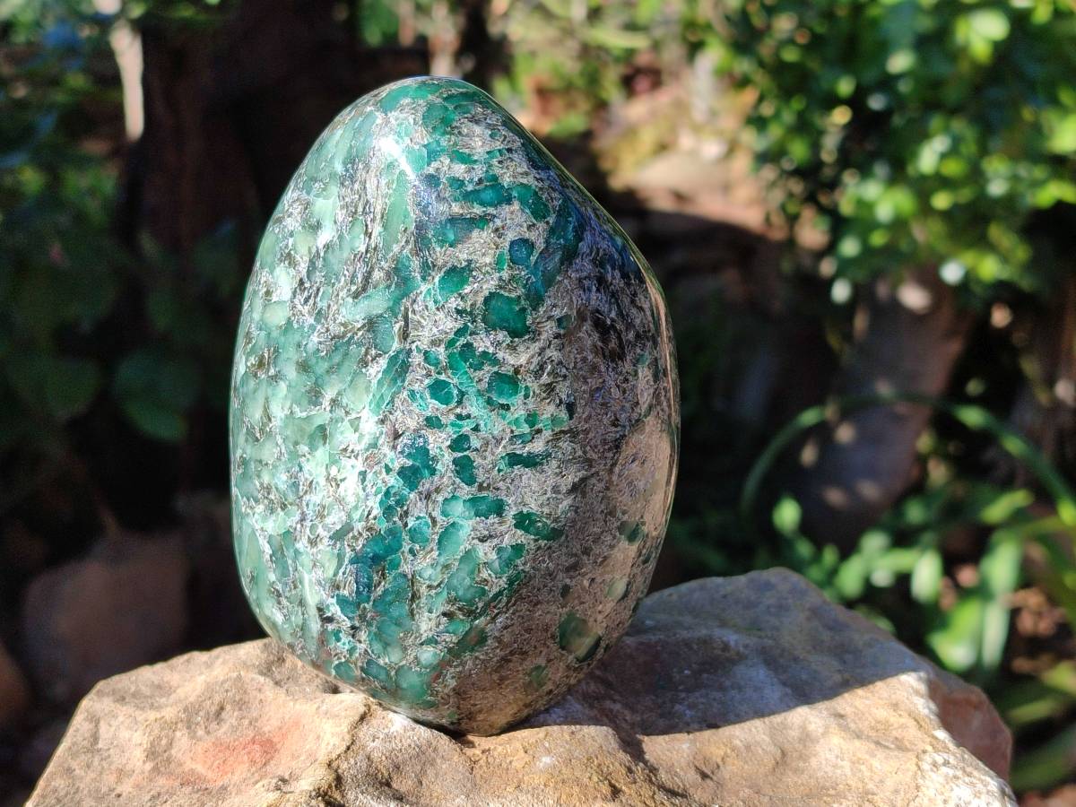 Polished Emerald Mica 'Mutokolite' Standing Free Form x 1 From Mutoko, Zimbabwe - Toprock Gemstones and Minerals 