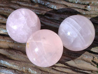 Polished Rose Quartz Spheres x 12 From Madagascar