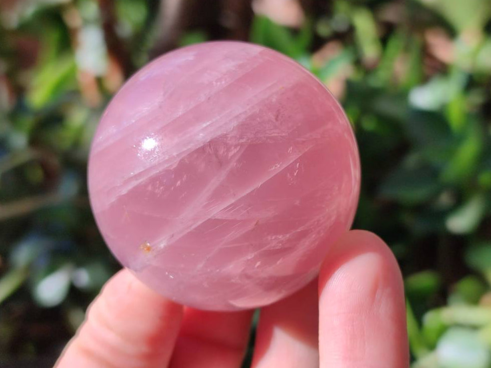 Polished Rose Quartz Spheres x 12 From Madagascar - Toprock Gemstones and Minerals 