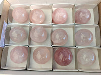Polished Rose Quartz Spheres x 12 From Madagascar