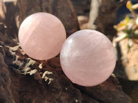 Polished Rose Quartz Spheres x 12 From Madagascar